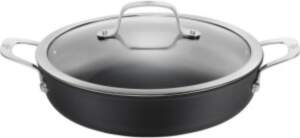 Deep induction frying pan with 2