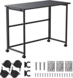 Maclean folding desk, black, mobile, 100x50cm