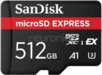 SanDisk microSD Express, 512 GB, melna
