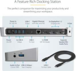 StarTech.com USB-C Dockingstation - Triple