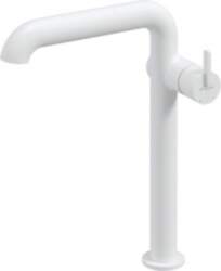 Tall washbasin mixer with rectangular spout