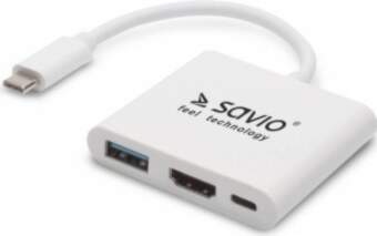 Adapteris Savio USB Type-C - HDMI