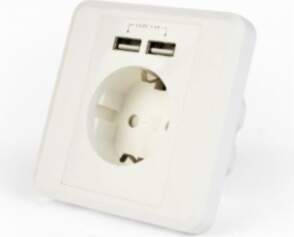 Gembird AC Wall Socket with 2