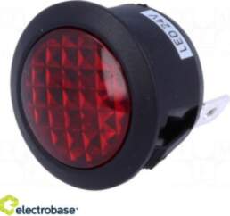 Indikators: LED | ievērojams | sarkans