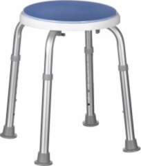 Round aluminium shower stool