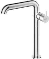Tall washbasin mixer with rectangular spout