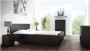 Topeshop M2 CZERŃ nightstand/bedside table 2