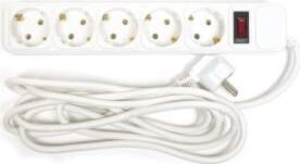 Extension cord 3m, 5 sockets, with