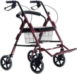 Four-wheel walker with seat function
