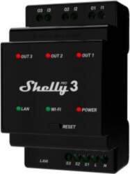 Shelly Pro 3 electrical relay Black