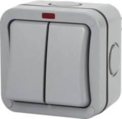 Weatherproof Switch, 2 Gang, IP66, EU