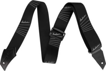 Jackson Strap with String Pattern, Black/White