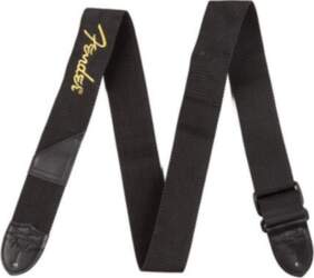 Fender Black Polyester yellow Logo Strap