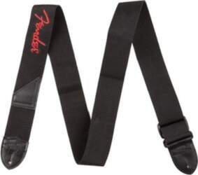 FENDER BLACK POLYESTER LOGO STRAPS in