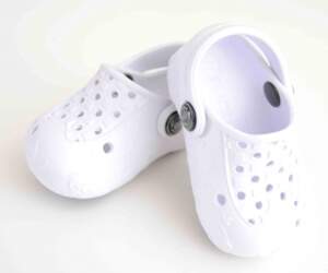 Baltas Crocs Tipa Kurpītes