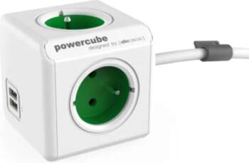 Allocacoc PowerCube Extended USB Groen 1