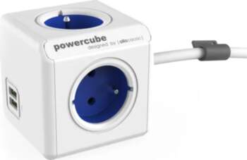 Allocacoc PowerCube Extended USB Blauw 1
