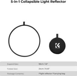 K&F Concept 56cm round reflector Light