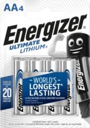 ENERGIZER Ultimate Lithium AA 4 pack