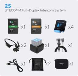 Vaxis LITECOMM Pilna Duplexa Interkoms 2S
