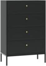 INTERMEBLE Intermu KOM 4S Kumode,Black
