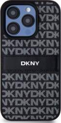 DKNY PU Leather Repeat Pattern Tonal