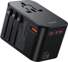 USAMS   Adapter siec 1xUSB+2xUSB-C T62 65W