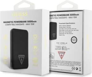 GUESS PU Grained Triangle Logo MagSafe