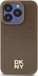 DKNY Leather Pattern Metal Logo MagSafe