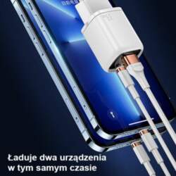 USAMS   Ład. siec. 1xUSB-C+1xUSB T46 33W