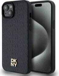 DKNY Leather Pattern Metal Logo MagSafe