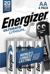 ENERGIZER LR06-4BB Ultimate Lithium AA baterijas