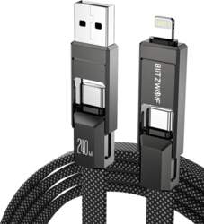 BLITZWOLF BW-HDC7 4-in-1 USB+C+Lightning cable 240W