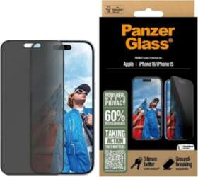 PANZERGLASS Privacy Screen Protector iPhone 16