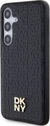 DKNY Leather Pattern Metal Logo MagSafe