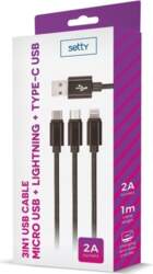 SETTY   3in1 cable USB - Lightning