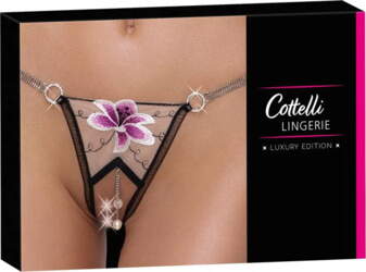 Biksītes Thong Cottelli Collection String Flower