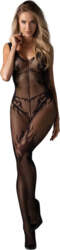 Catsuit OBSESSIVE F241 — melns crotchless