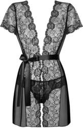 Naktskrekls OBSESSIVE OBS Robe S/M, caurspīdīgs