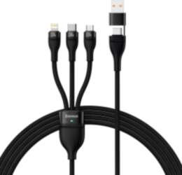 Kabelis Baseus USB+Type C+Lightning+ micro USB